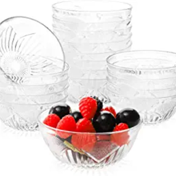 ZENFUN 12 Pack 10.5 Oz Glass Salad Bowls, Clear Prep Bowls, Mini Serving Bowls - Picture 2 of 2